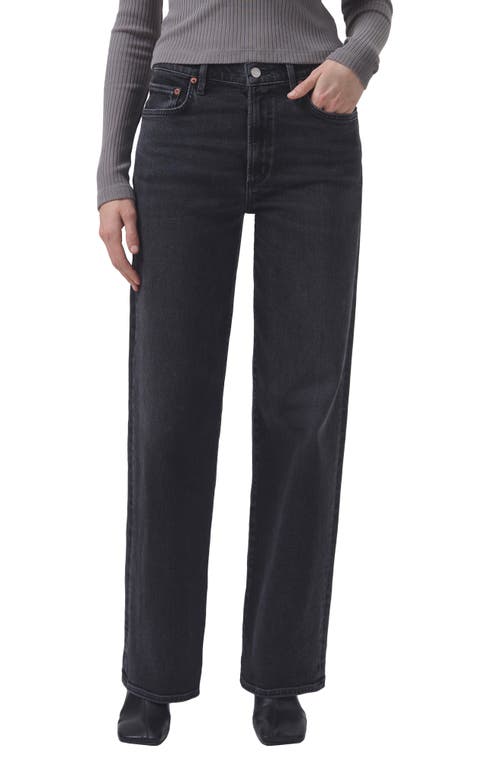 Shop Agolde Harper Wide Leg Jeans In Hush