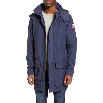 Canada Goose Crew Trench Jacket With Removable Hood, Blue
