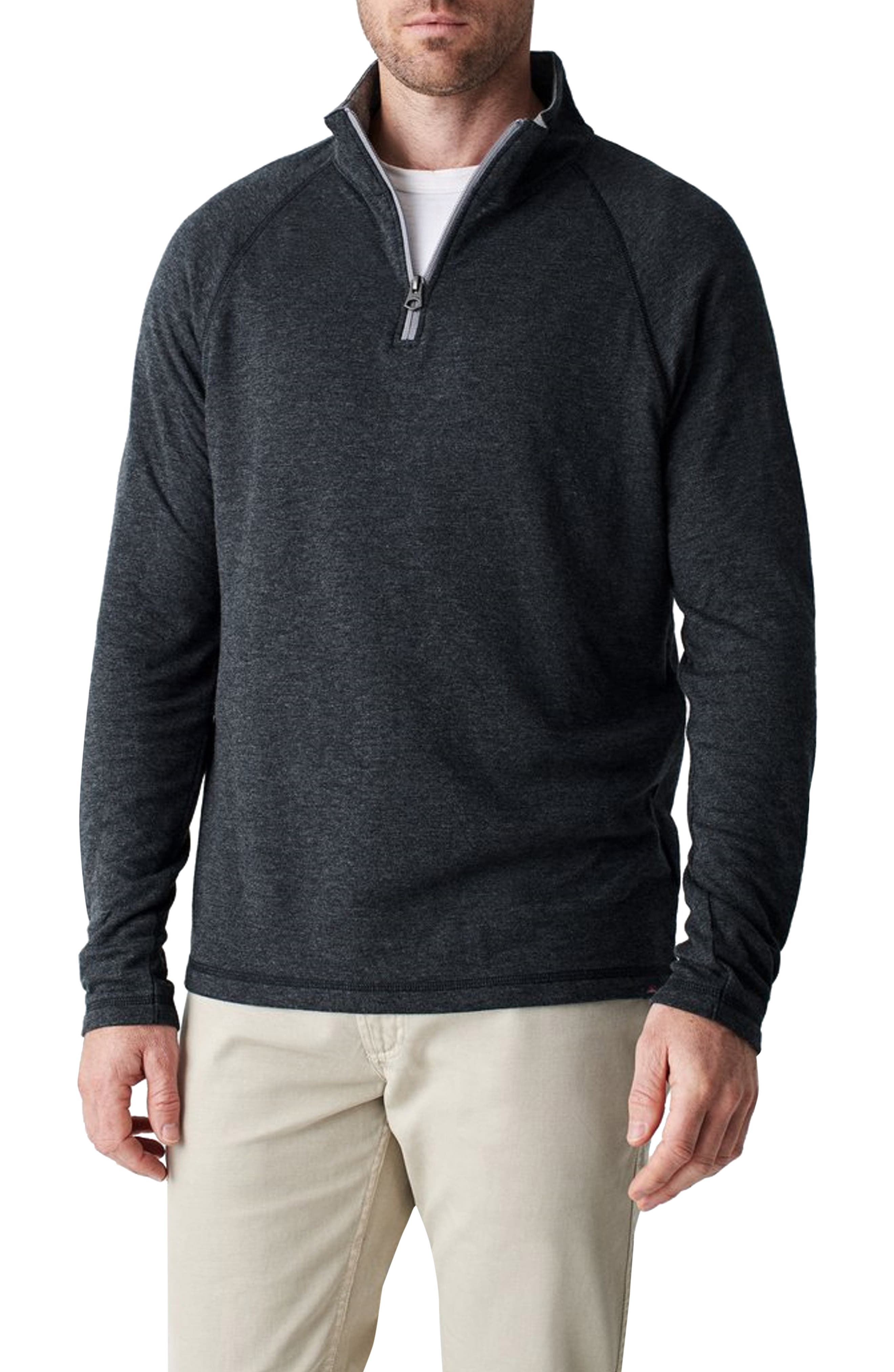 mens black half zip pullover
