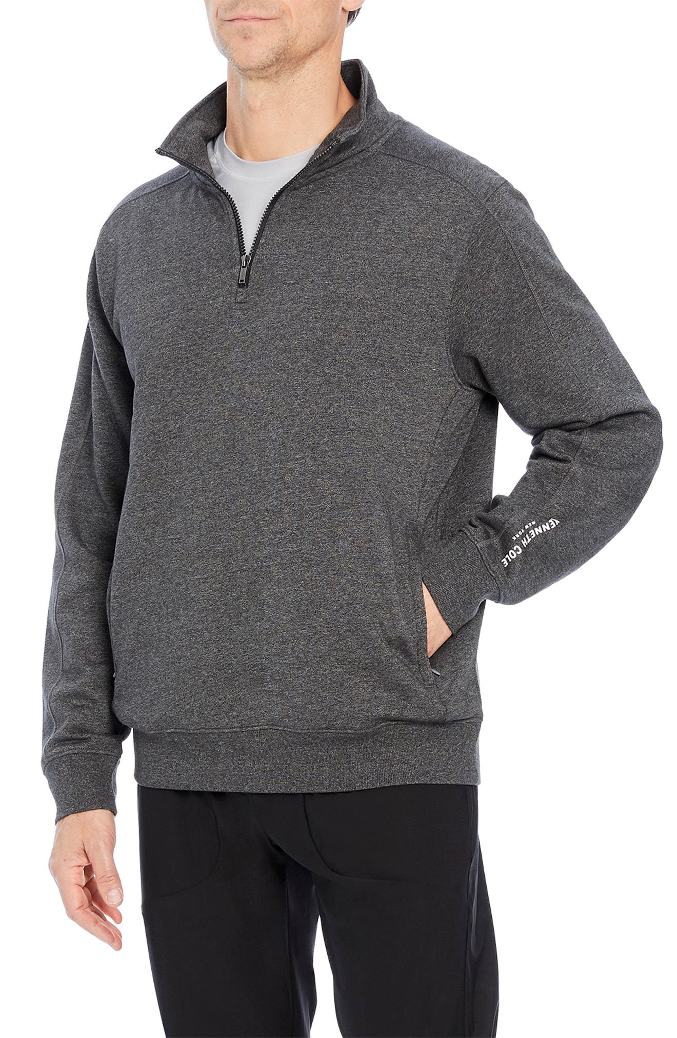 WAS $178 NWT BLACK HOODED LONG SLEEVE SWEATER KENNETH COLE BLACK LABEL 60% OFF! 