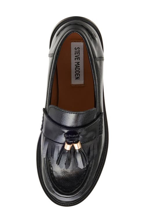 Shop Steve Madden Radcliff Loafer In Black Leather