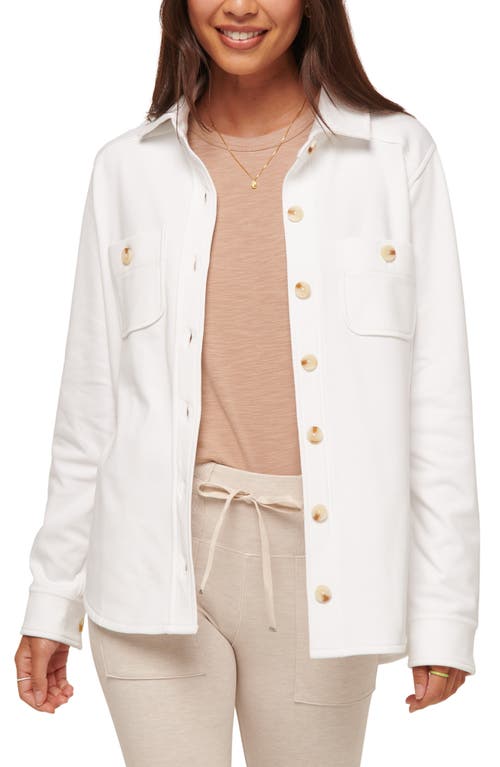 TravisMathew Cloud Jersey Shacket White at Nordstrom,