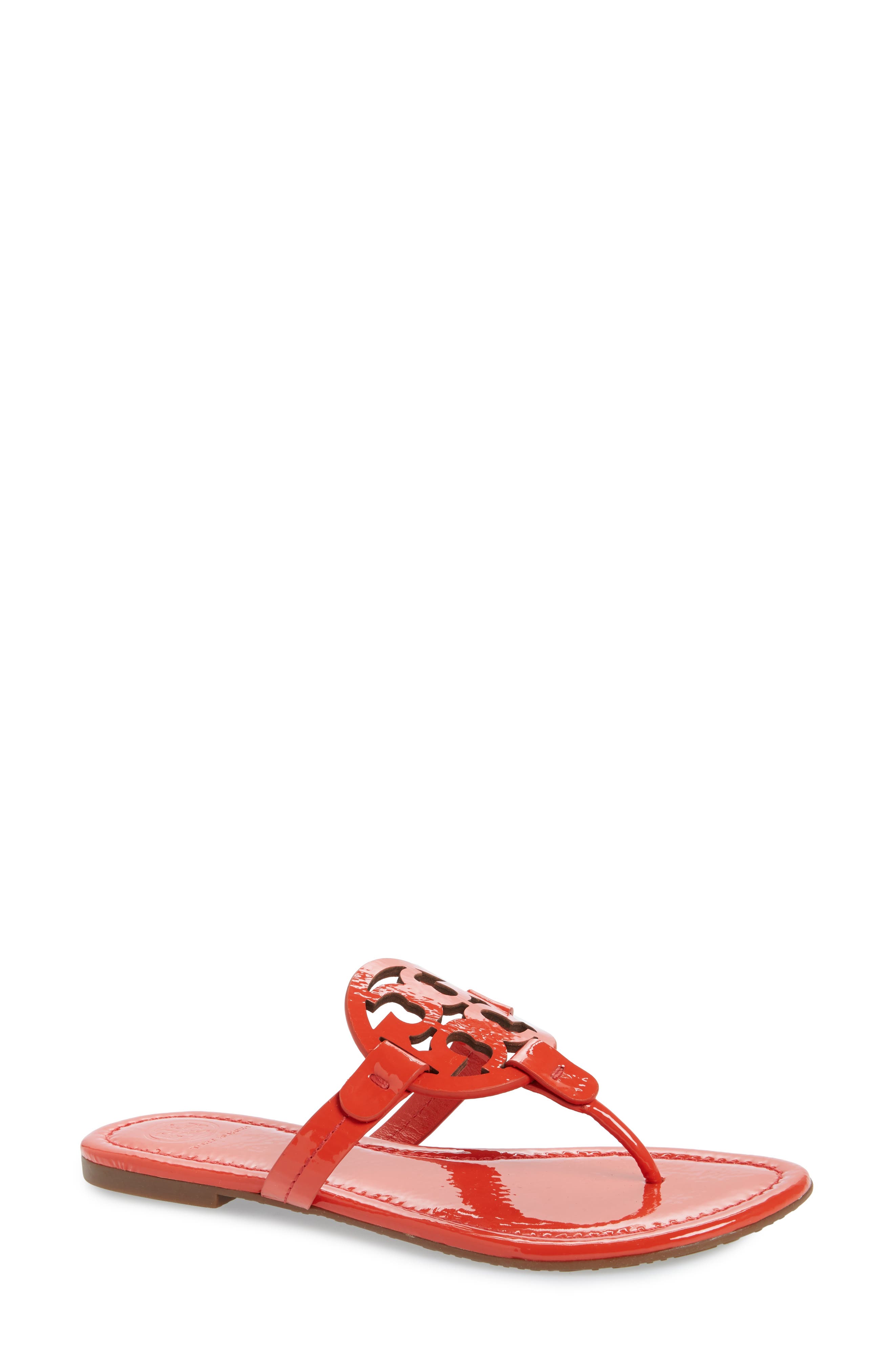 red tory burch flip flops