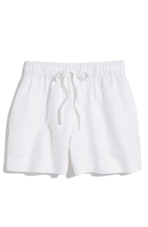 vineyard vines Tie Waist Linen Blend Shorts in White Cap at Nordstrom, Size Xx-Small