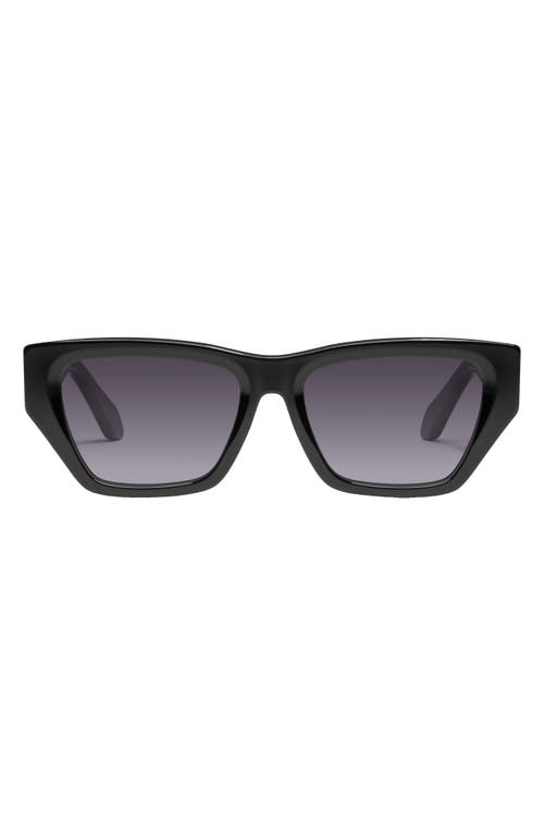 Shop Quay No Apologies 40mm Gradient Square Sunglasses In Black/smoke