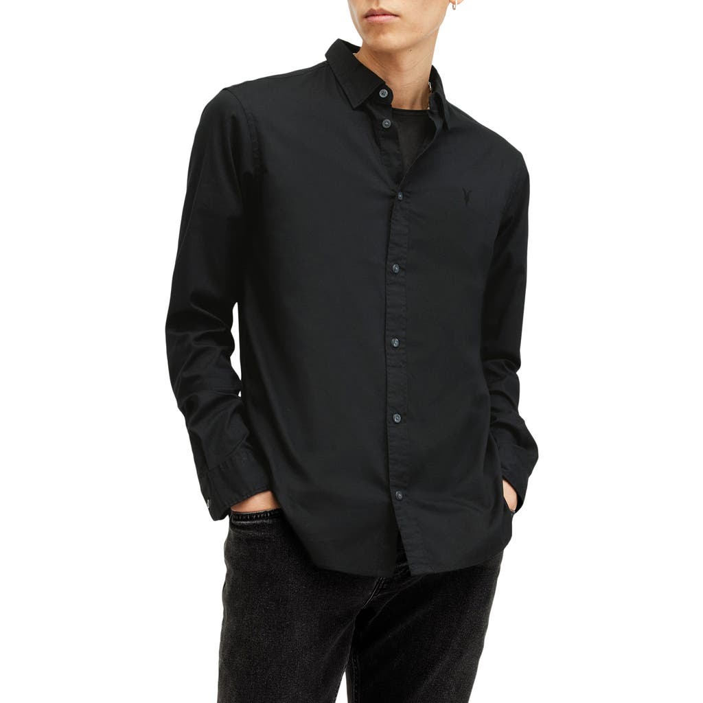 Allsaints Hawthorne Shirt In Black