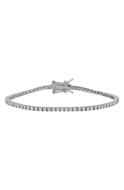 Amina Cubic Zirconia Tennis Anklet in Silver