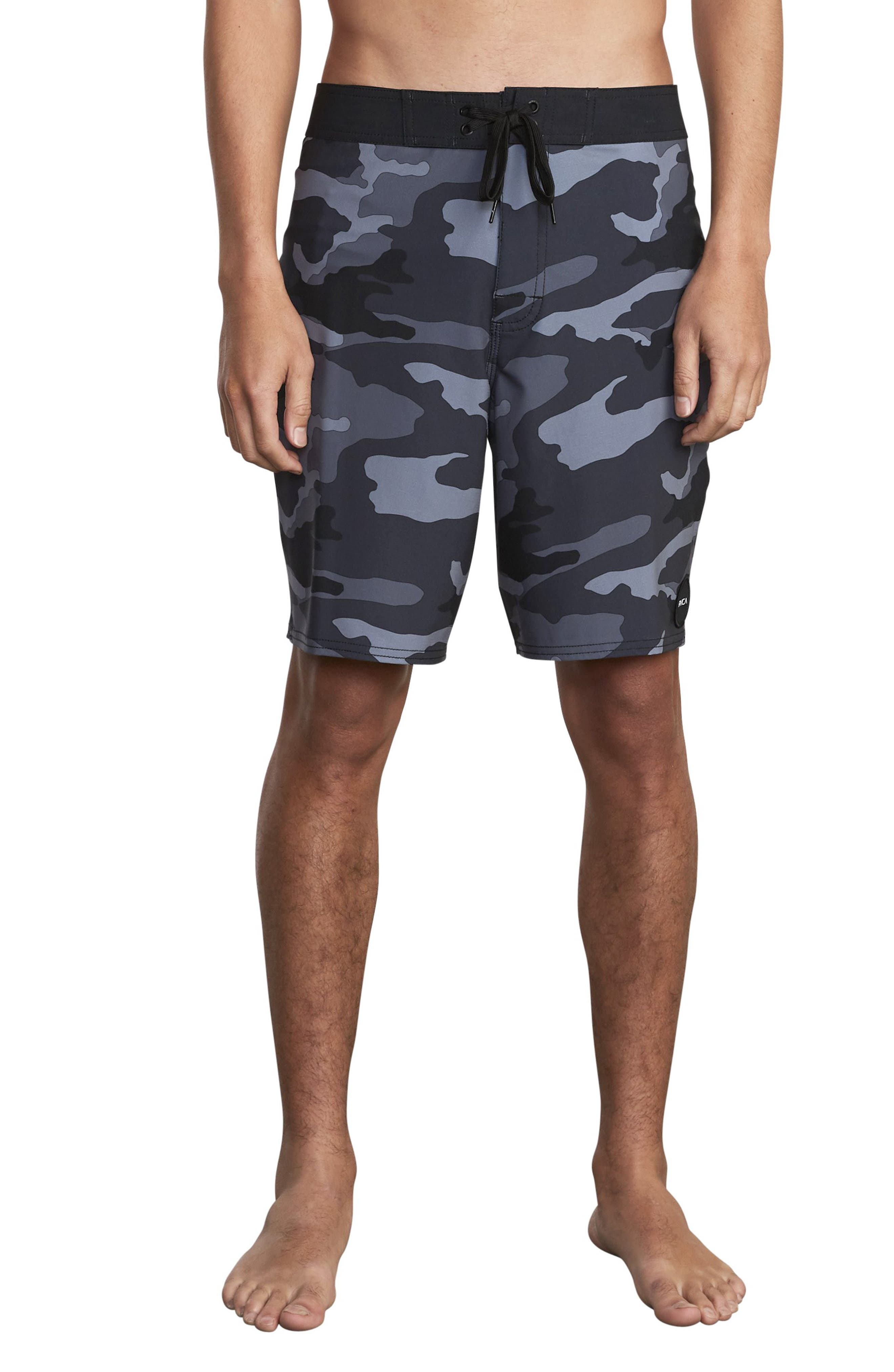 Rvca Va Print Board Shorts, Black