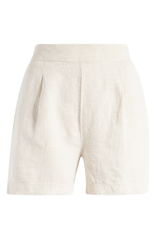 Madewell Clean Linen Pull-on Shorts In Natural Undyed