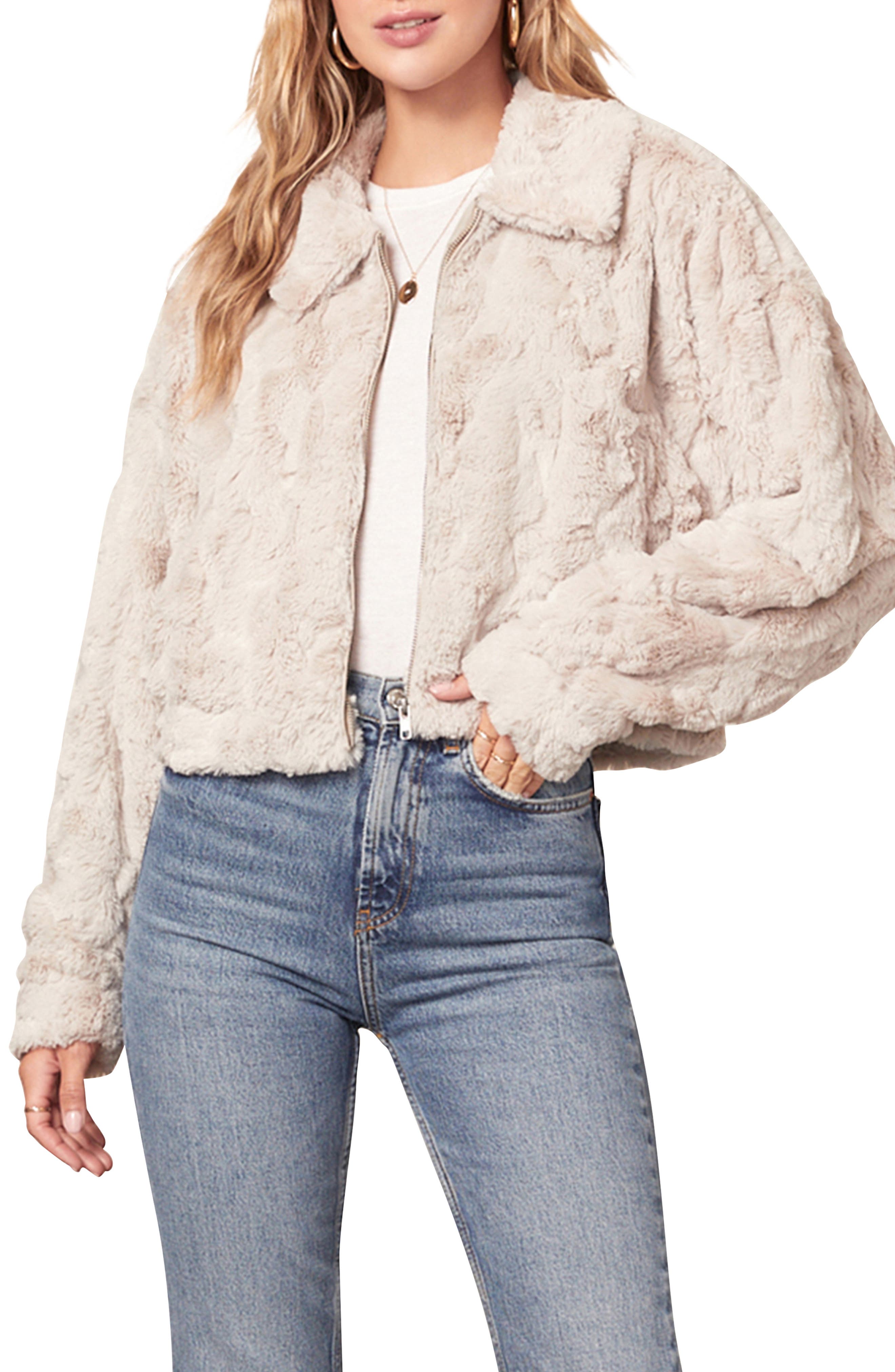 fur crop top jacket