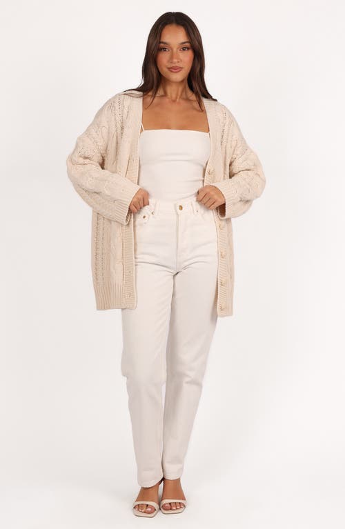 Petal And Pup Petal & Pup Monique Cable Stitch Longline Cardigan In White