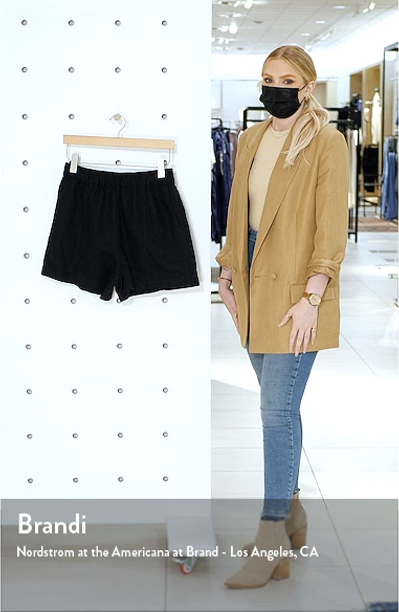 Women's Linen Blend Easy Pull-On Shorts, sales video thumbnail