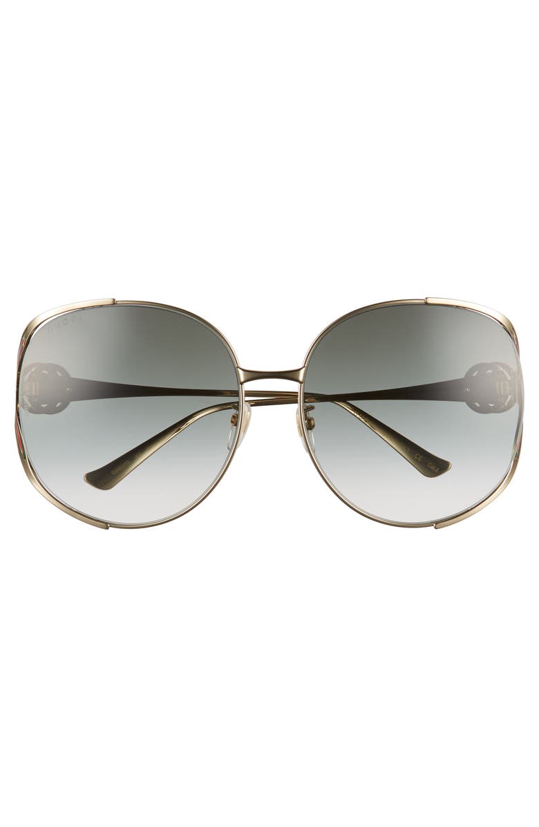 Mainstream Encommium Moet Gucci 63mm Gradient Oversize Open Temple Round Sunglasses | Nordstrom