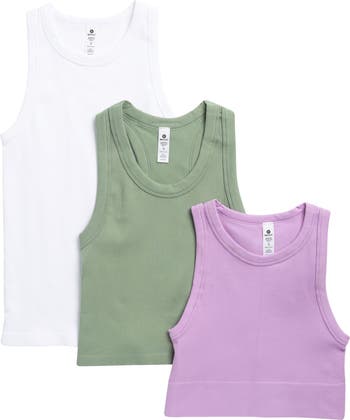90-Degrees by Reflex 2-Pack Tank Tops Scoop Neck Racerback Top