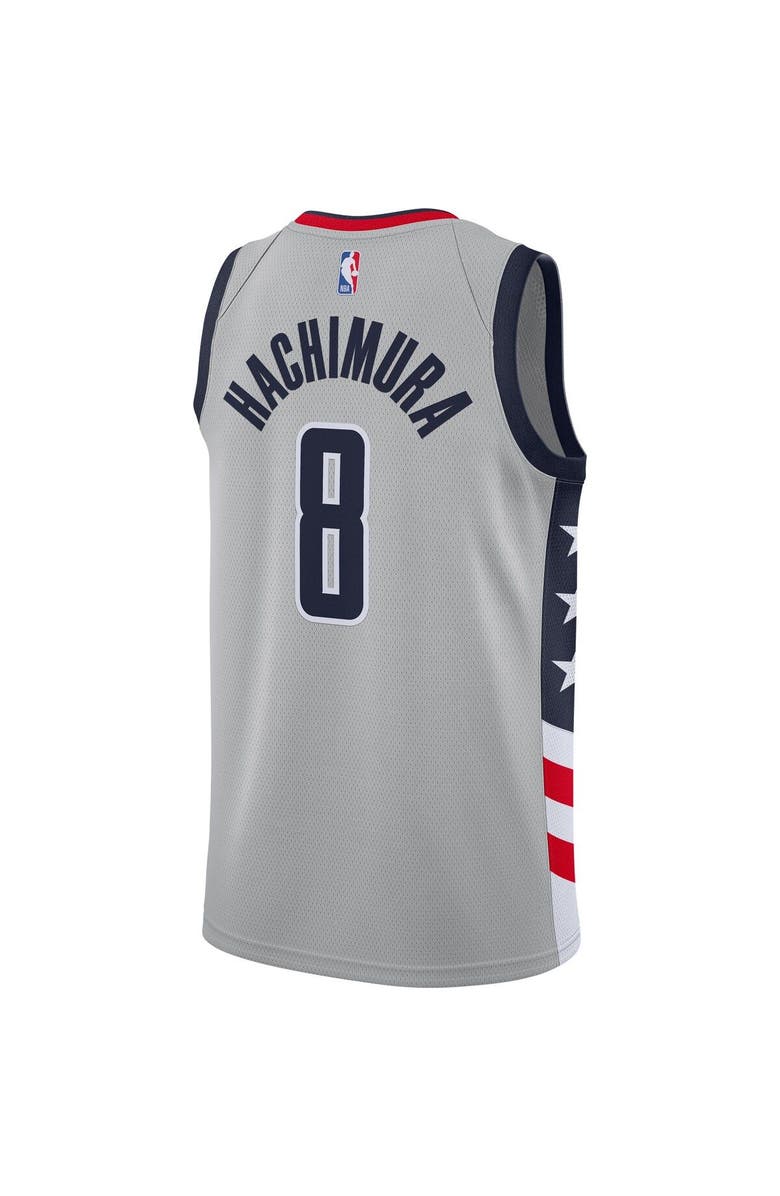 Nike Men's Nike Rui Hachimura Gray Washington Wizards 2020/21 Swingman Player Jersey - City