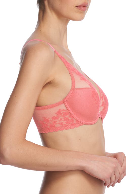 Shop Natori Cherry Blossom Convertible Underwire Bra In Peach Rose