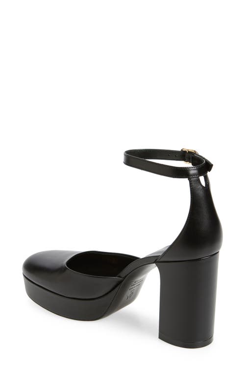 Shop Stuart Weitzman Dayna Platform Pump In Black Leather