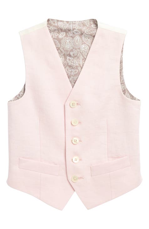 Kids' Pink Button Front Vest (Little Kid)