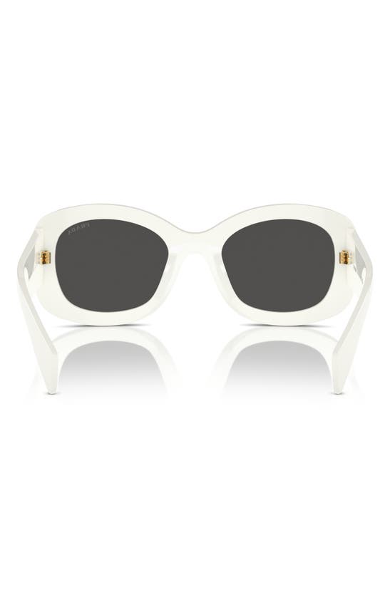 Shop Prada 54mm Oval Polarized Sunglasses In Bone