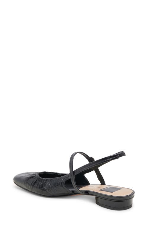 Shop Dolce Vita Rianne Slingback Mary Jane Flat In Midnight Crinkle Patent