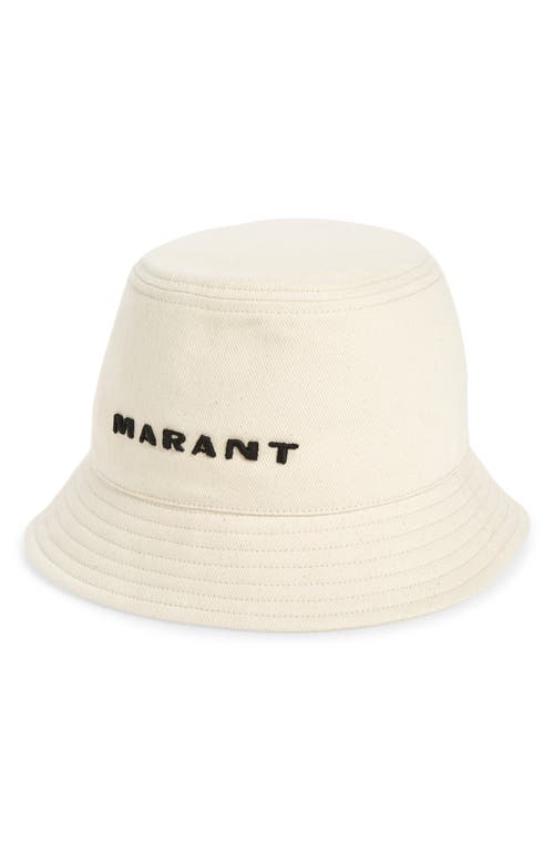Isabel Marant Haley Cotton Twill Bucket Hat In Neutral