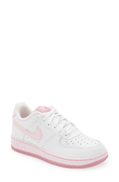 Shop Nike Kids' Air Force 1 Sneaker In White/pink/elemental Pink