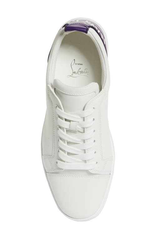 Shop Christian Louboutin Fun Louis Sneaker In White/jacaranda