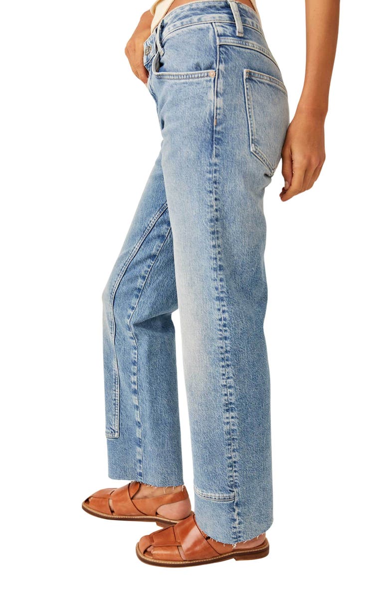 Free People Risk Taker Raw Hem Straight Leg Jeans | Nordstrom