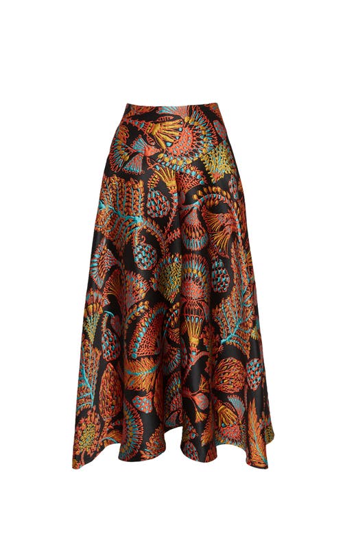 La Doublej Milano Midi Skirt In Jacquard Sicomore Black