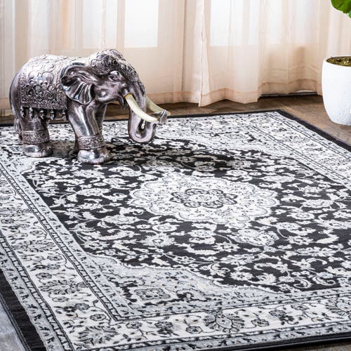 Jonathan Y Palmette Modern Persian Floral Area Rug In Cream/gray/black