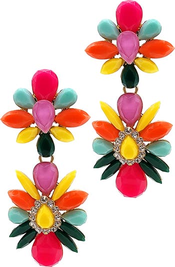 Multicolor drop earrings Clearance