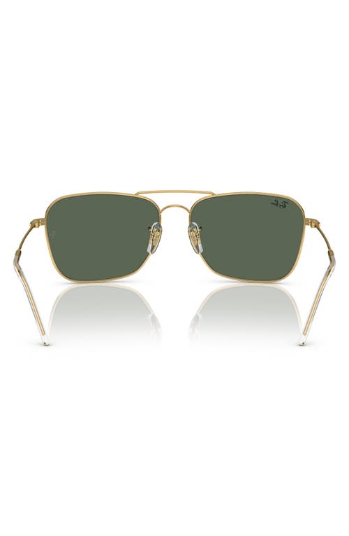 Ray Ban Ray-ban Caravan Reverse 61mm Square Sunglasses In Gold Flash