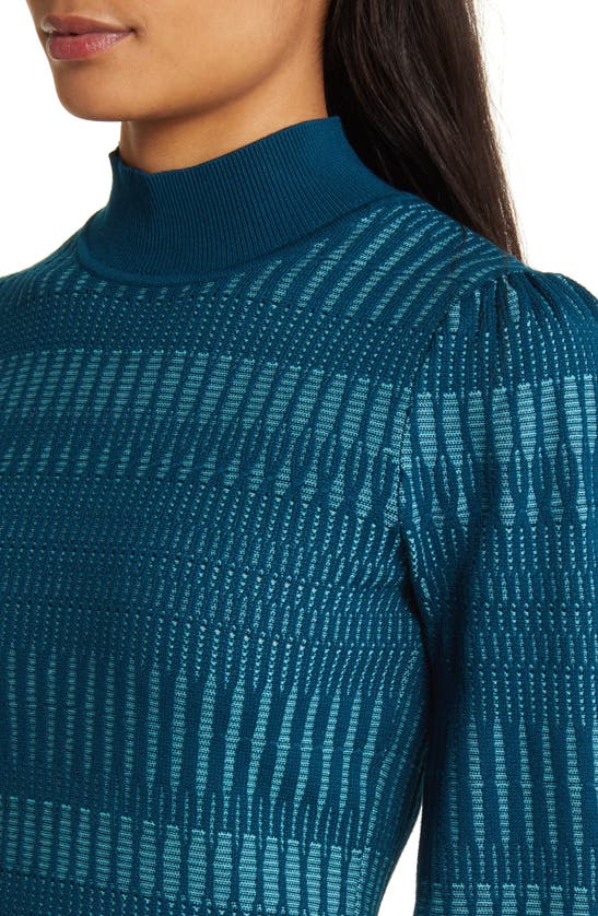 Shop Eliza J Long Sleeve Sweater Dress In Teal
