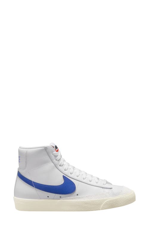 Nike Blazer Mid '77 Se Sneaker In White/game Royal-sail-black