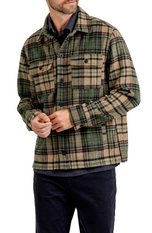 Rainforest Trailmaster Heavyweight Brushed Flannel Button-up Shirt In Olive Plaid
