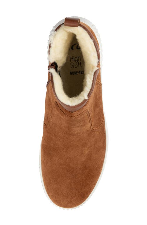 Ara Dahlia Waterproof Faux Fur Lined Sneaker In Brown