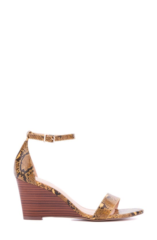 Shop New York And Company Sharona Wedge Sandal In Yellow