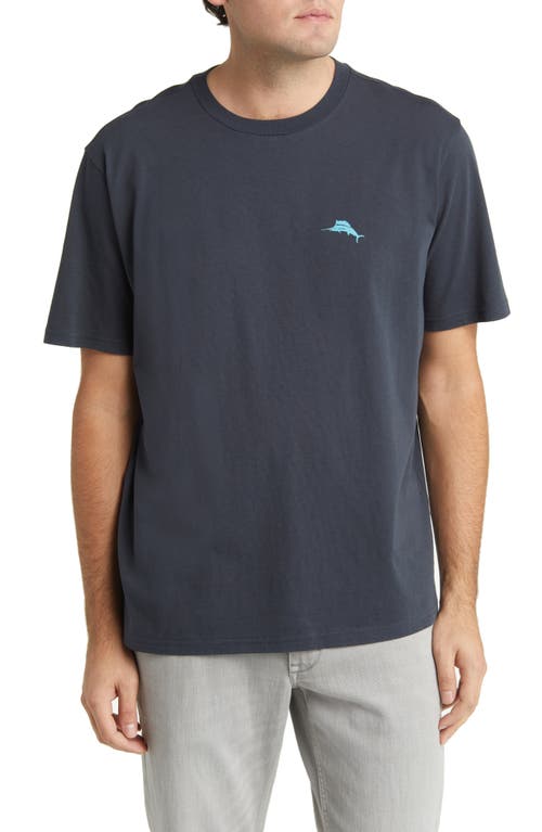 Tommy Bahama Florescent Fronds Marlin Cotton Graphic T-Shirt in Coal at Nordstrom, Size Large