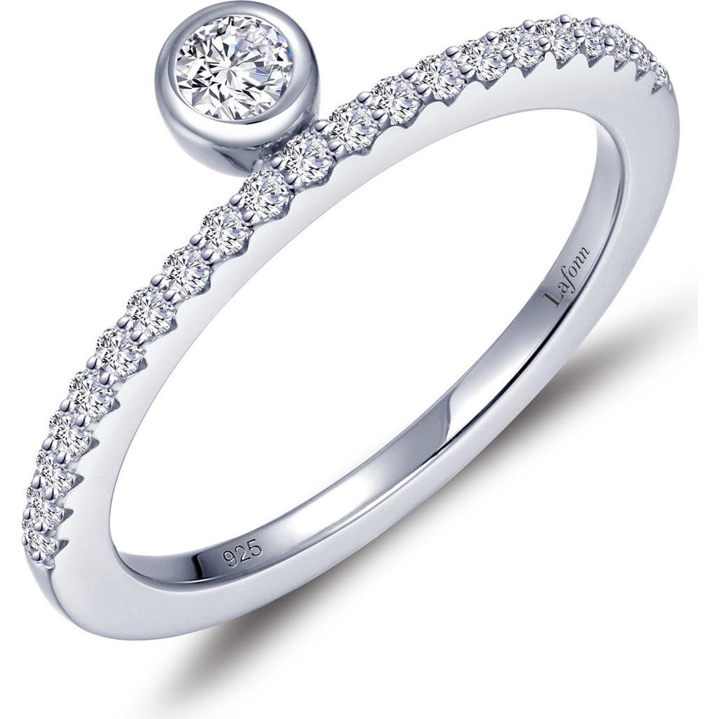 Lafonn Simulated Diamond Half Eternity Ring In Silver