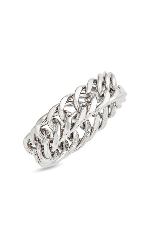 BEN ONI Cody Chain Link Ring in Silver