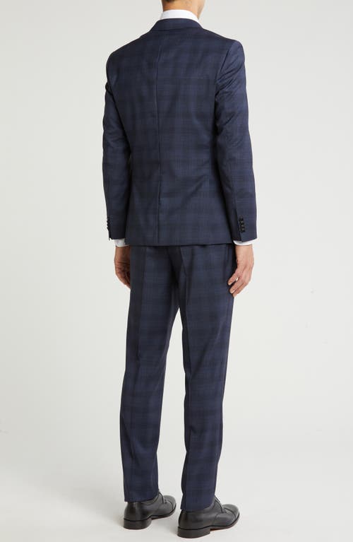 Shop Hugo Boss Boss Huge Plaid Virgin Wool Suit In Navy