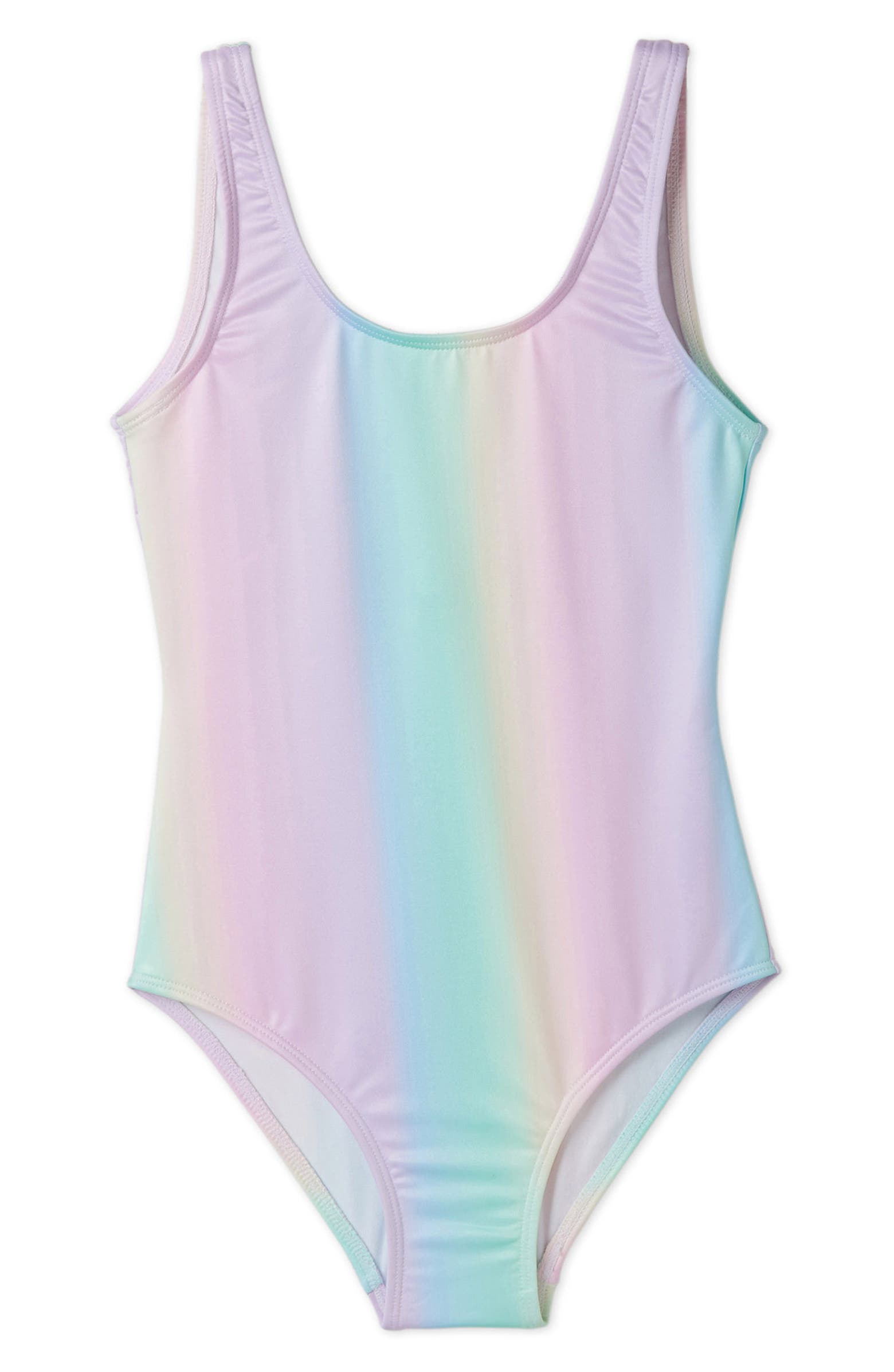 Stella Cove Pastel Rainbow One-Piece Swimsuit (Toddler Girl, Little ...