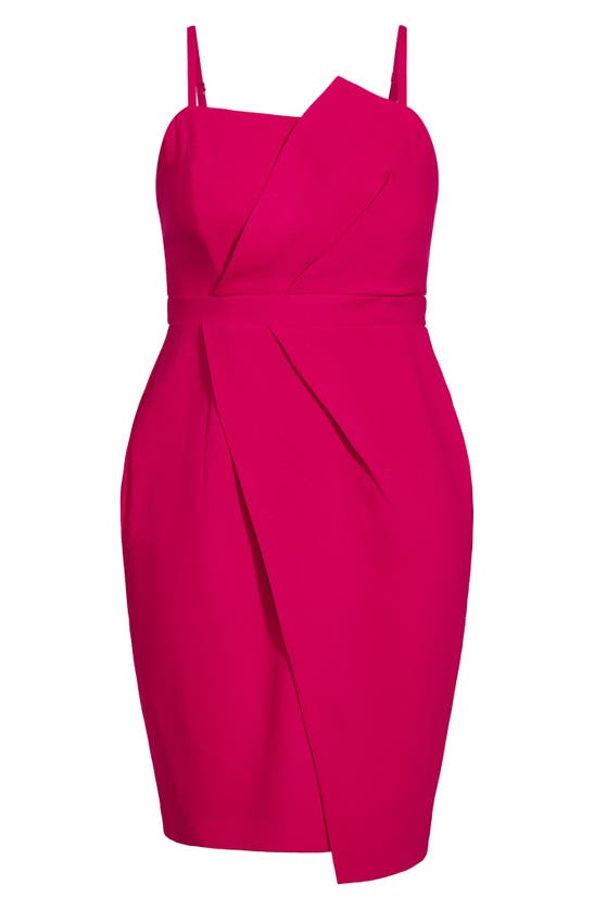 City Chic Enchant Sheath Dress In Framboise