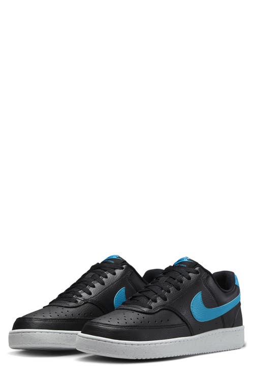 UPC 196152243317 product image for Nike Court Vision Next Nature Sneaker in Black/Laser Blue/White at Nordstrom, Si | upcitemdb.com