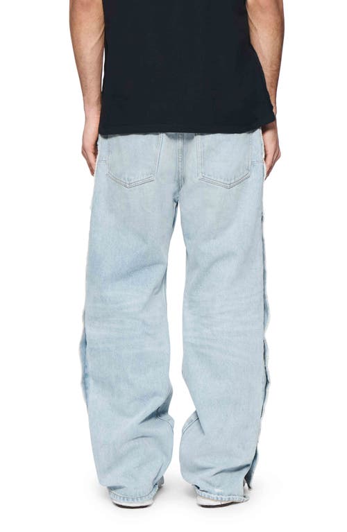 Purple Brand Tearaway Distressed Jeans In Light Indigo