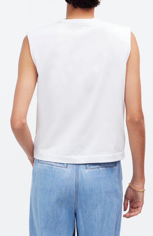 Shop Madewell Structured Muscle Tee In Eyelet White