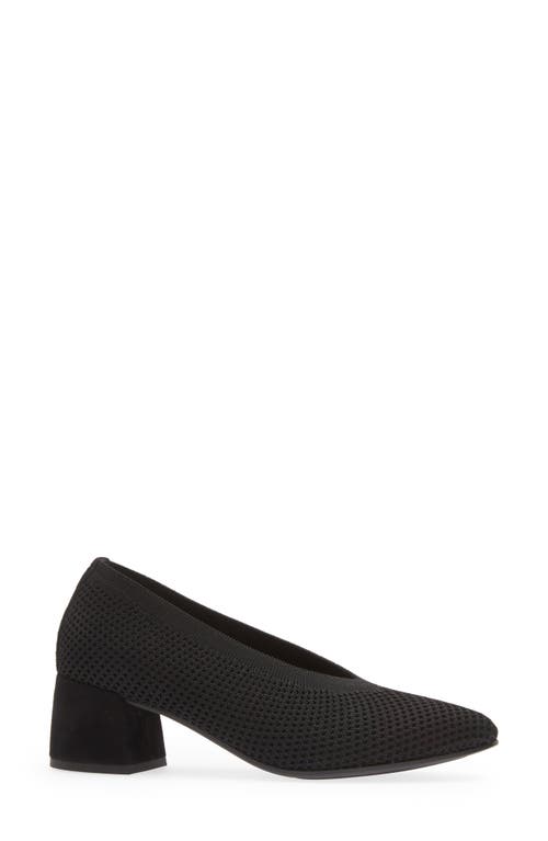 Eileen Fisher Gabby Knit Block-heel Pumps In Black