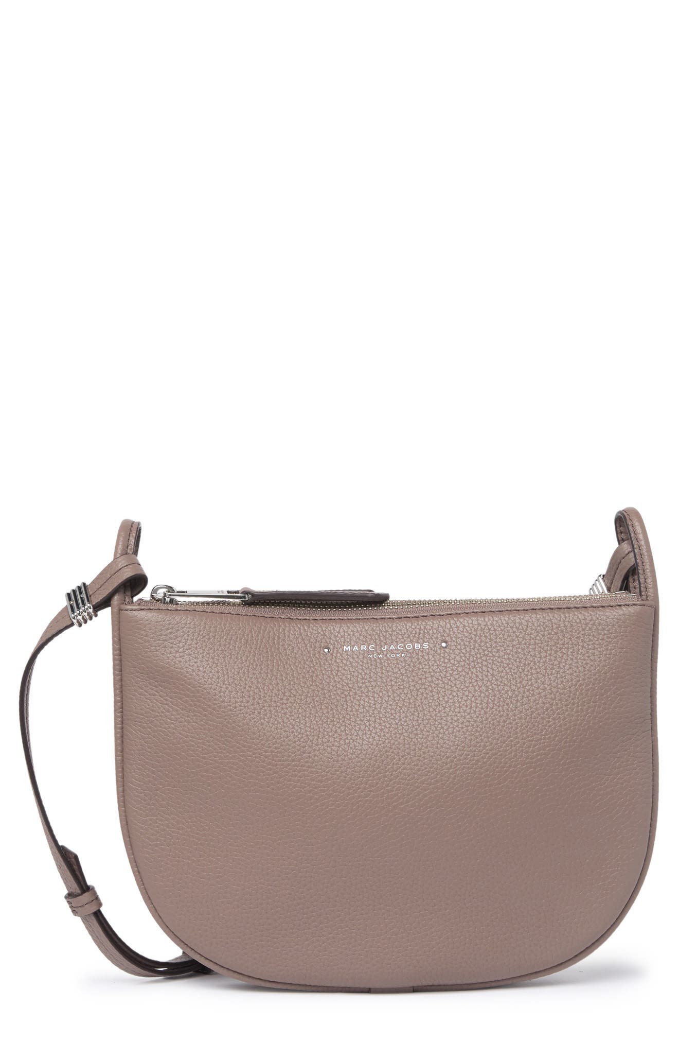 Marc Jacobs Supple Leather Crossbody Bag In Light Beige7