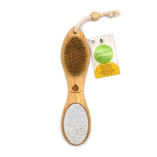 Pursonic Sisal Hemp Bath Glove, Pack Of 2, And 4-in-1 Foot Scrubber Bundle In Multicolor