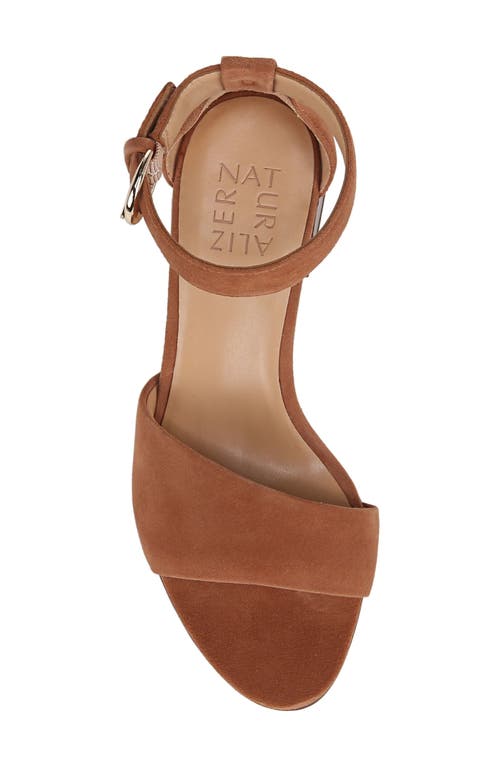 Shop Naturalizer Verly Ankle Strap Flare Heel Sandal In English Tea